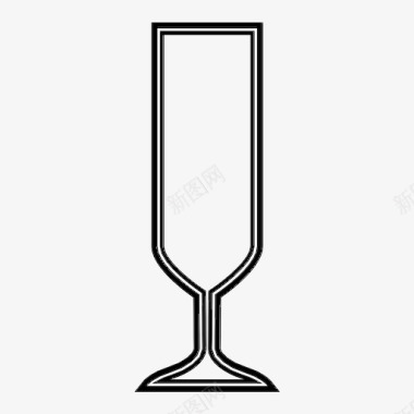 长笛杯酒吧香槟图标图标