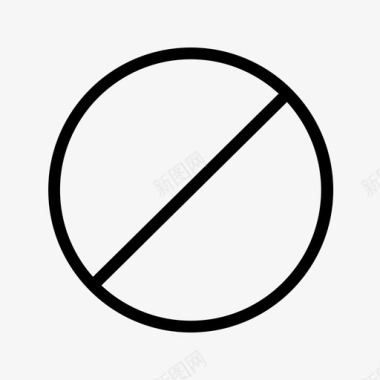 禁止圆不能不允许图标图标