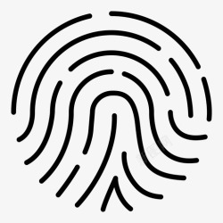 指纹验证指纹身份验证网络安全图标高清图片