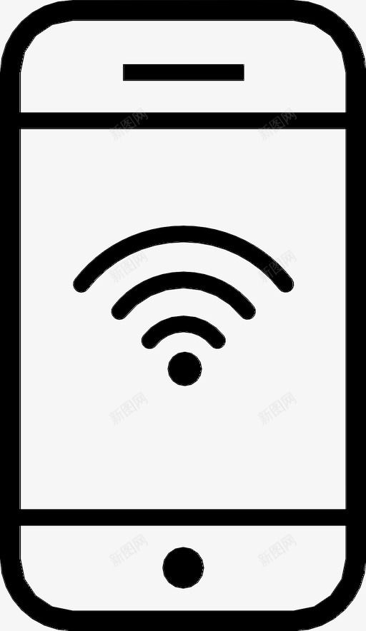 移动wifi连接手机wifi图标svg_新图网 https://ixintu.com 手机wifi 智能手机 移动wifi 连接