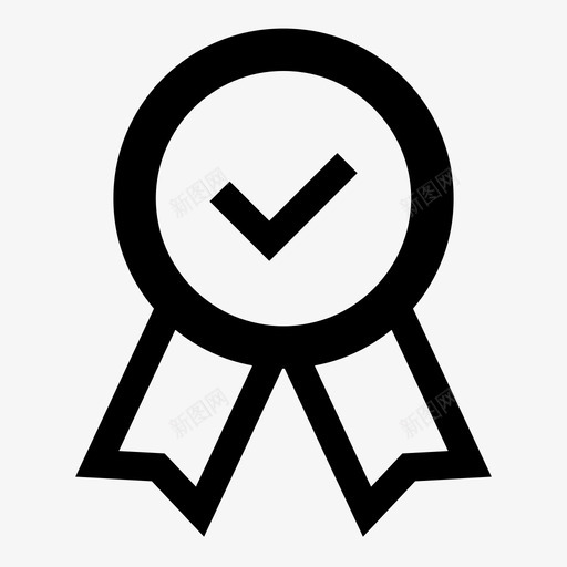 成就奖励复选标记图标svg_新图网 https://ixintu.com 丝带 复选标记 奖励 奖章 成就 有用图标奖