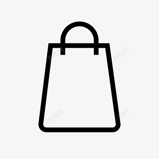 袋包装商店图标svg_新图网 https://ixintu.com 包装 商店 必需品 袋 购物