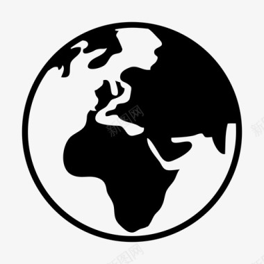 地球大陆全球图标图标