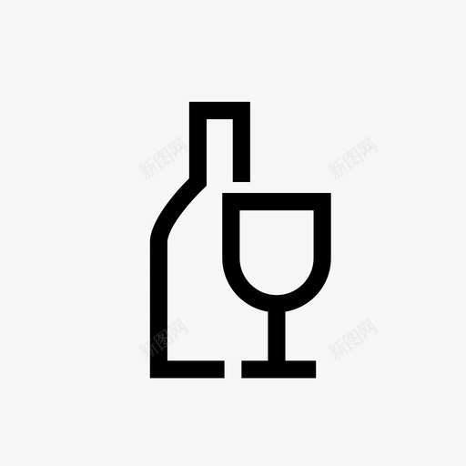 餐厅饮料玻璃图标svg_新图网 https://ixintu.com 刀 玻璃 迷你图标设置导航 酒杯 餐厅 饮料