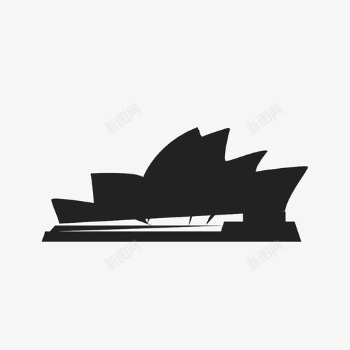 悉尼歌剧院澳大利亚地标图标svg_新图网 https://ixintu.com 地标 悉尼歌剧院 澳大利亚 纪念碑