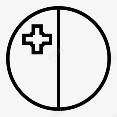 马耳他国家十字架图标图标