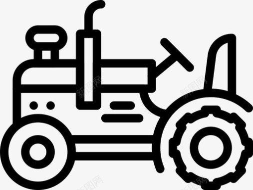 拖拉机农业花园图标图标
