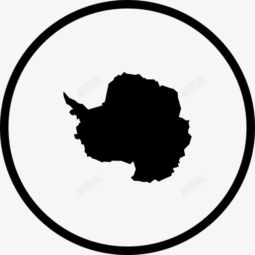 南极洲大陆旗帜图标svg_新图网 https://ixintu.com 世界圆形旗帜轮廓 南极洲 大陆 旗帜 条约