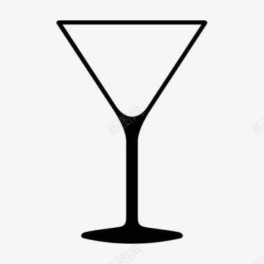 马提尼杯酒鸡尾酒图标图标