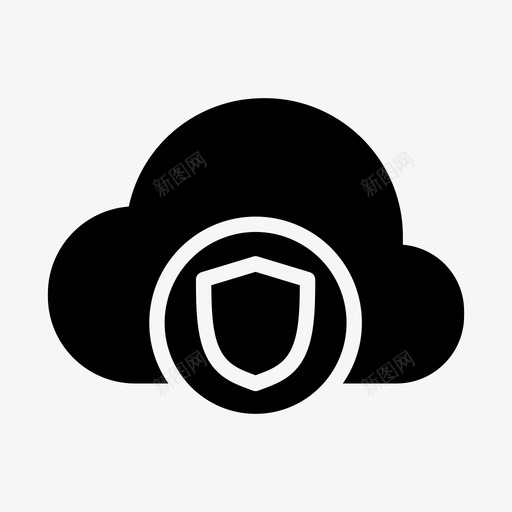 云保护云安全数据安全图标svg_新图网 https://ixintu.com 云保护 云安全 数据安全