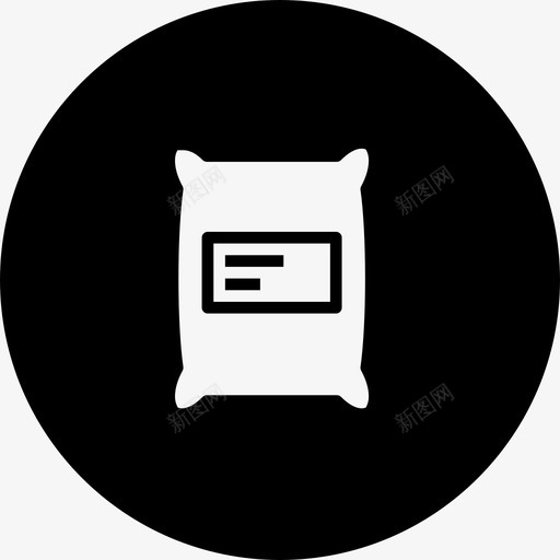 袋农田图标svg_新图网 https://ixintu.com 农 农圆差固 园 田 菜 袋