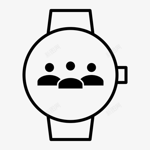 smartwatch电话会议通信小组图标svg_新图网 https://ixintu.com smartwatch电话会议 会议 小组 电话营销 通信