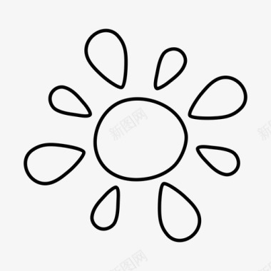 太阳手绘阳光图标图标