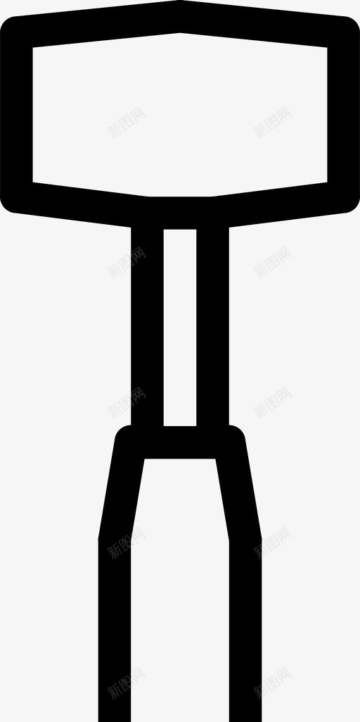 锤手轮廓图标svg_新图网 https://ixintu.com 工具 手 手工工具轮廓 木头 轮廓 锤
