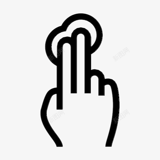 两个手指轻拍手指手图标svg_新图网 https://ixintu.com 两个手指 两个手指触摸 两个手指轻拍 手 手指