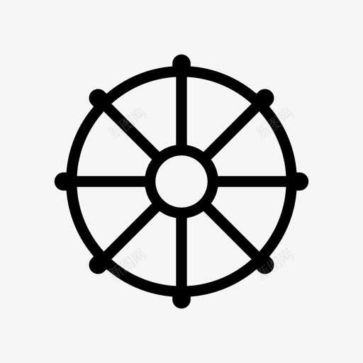 船轮导航方向盘图标svg_新图网 https://ixintu.com 导航 方向盘 旅行 旅行冒险 船轮