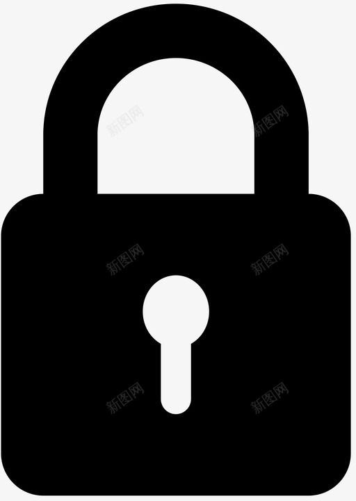 锁加密挂锁图标svg_新图网 https://ixintu.com 一般图标填充样式 加密 安全 挂锁 锁