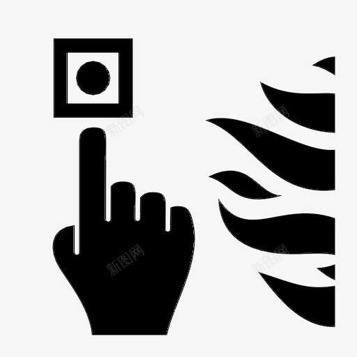 火警火焰压力图标svg_新图网 https://ixintu.com 压力 火焰 火警 警告