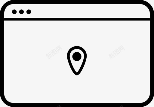 地图图钉浏览器联系人图标svg_新图网 https://ixintu.com 位置 地图图钉 浏览器 联系人
