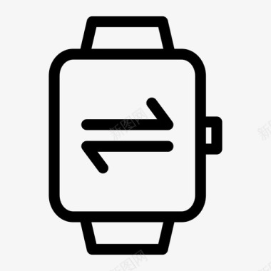 smartwatch数据传输箭头连接图标图标