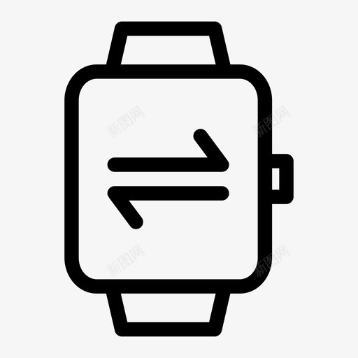smartwatch数据传输箭头连接图标svg_新图网 https://ixintu.com smartwatch数据传输 事务 对方 箭头 连接