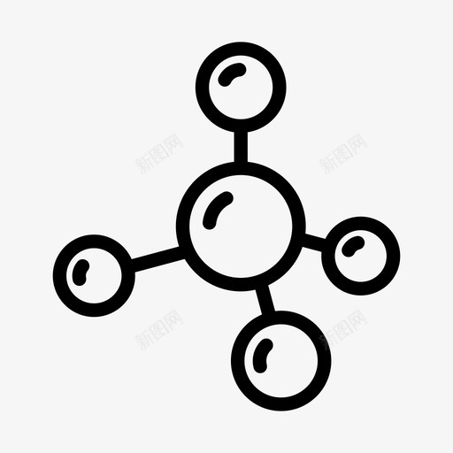 分子原子化学图标svg_新图网 https://ixintu.com 分子 化学 原子 学校 教育 模型 科学 科学线