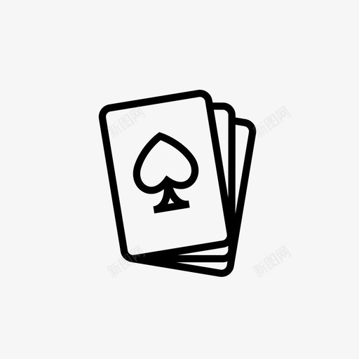 扑克牌纸牌娱乐图标svg_新图网 https://ixintu.com 娱乐 扑克 扑克牌 爱好 纸牌 黑桃
