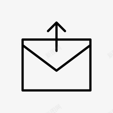 信封上传电子邮件信件图标图标