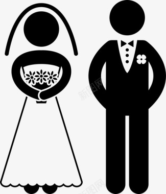 新婚夫妇丈夫男人图标图标