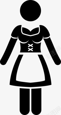 德国女装人民民族服装图标图标