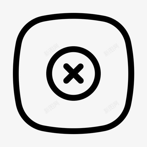 取消按钮拒绝图标svg_新图网 https://ixintu.com 删除 取消 拒绝 按钮 线软框