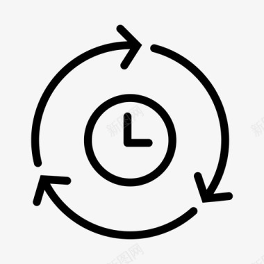 时间管理效率互动图标图标