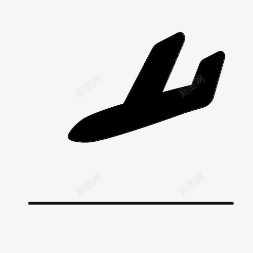 到达飞机运输图标svg_新图网 https://ixintu.com 到达 旅行 着陆 运输 飞机