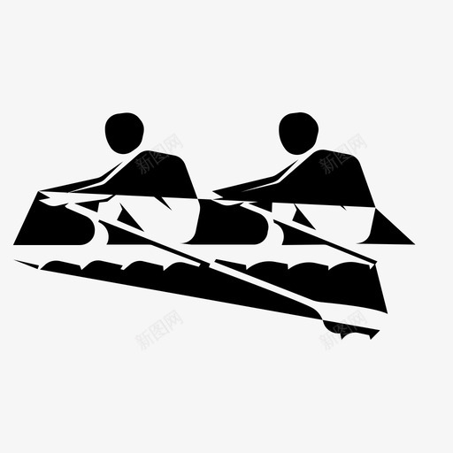 划船划独木舟划桨图标svg_新图网 https://ixintu.com 划桨 划独木舟 划船
