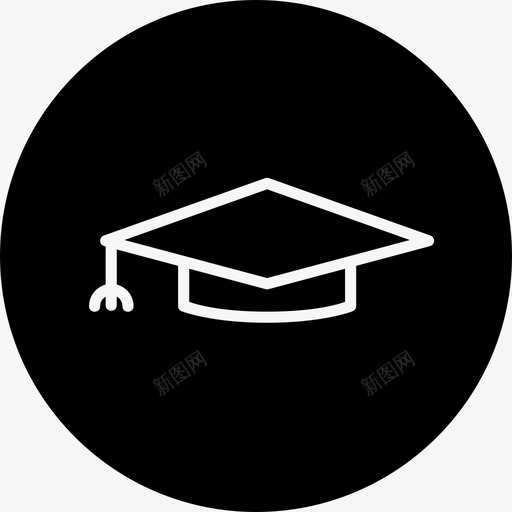 毕业犯罪衣着图标svg_新图网 https://ixintu.com 帽子 毕业 法律 犯罪 犯罪和保安圆差 衣着