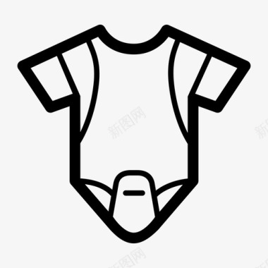 婴儿连体衣婴儿服装儿童图标图标
