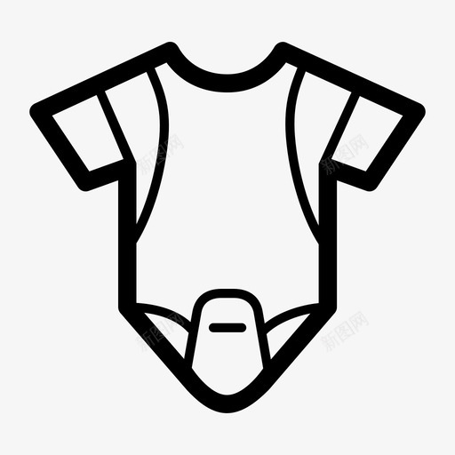 婴儿连体衣婴儿服装儿童图标svg_新图网 https://ixintu.com 儿童 婴儿服装 婴儿连体衣 服装配件