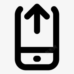 科技提纲手机上传箭头分享图标高清图片