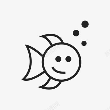 金鱼泡泡快乐图标图标