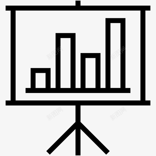 图形演示条形图业务演示图标svg_新图网 https://ixintu.com 业务演示 图形演示 投影屏幕 条形图 演示板 画架 银行和金融图标 黑板