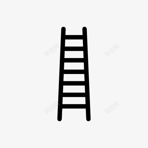梯子提升伸展图标svg_新图网 https://ixintu.com 伸展 台阶 提升 梯子 楼梯