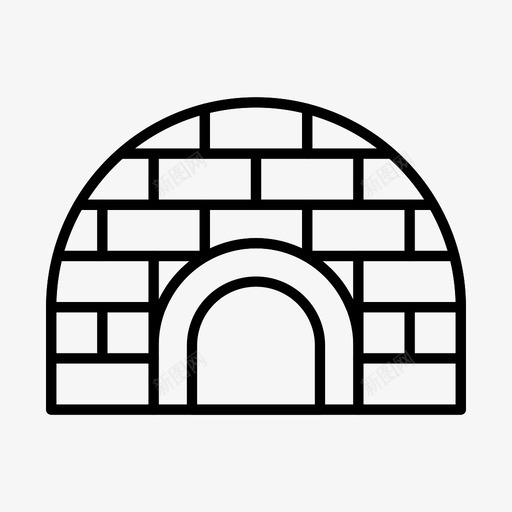 冰屋爱斯基摩冰图标svg_新图网 https://ixintu.com 2号楼 冬天 冰 冰屋 北方 爱斯基摩