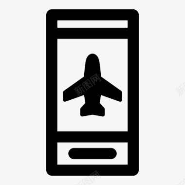 航班通知飞机手机图标图标