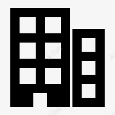 公寓建筑酒店图标图标