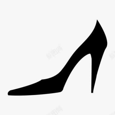 高跟鞋鞋子女人图标图标