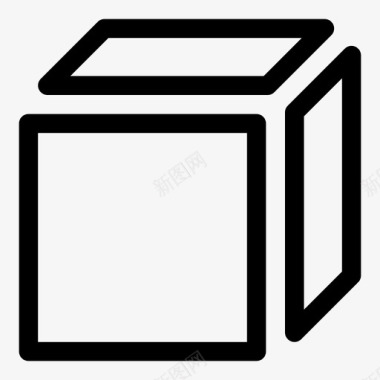 包装箱装箱板条箱图标图标