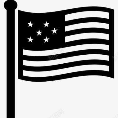 美国国旗标志选举图标图标
