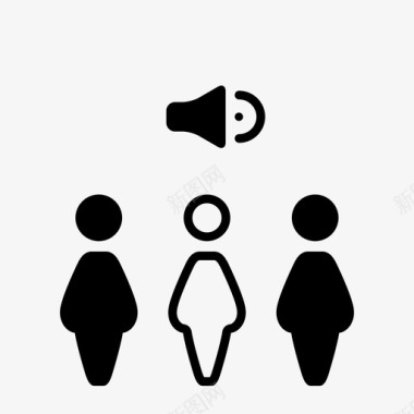 女性团体人物演讲者图标图标
