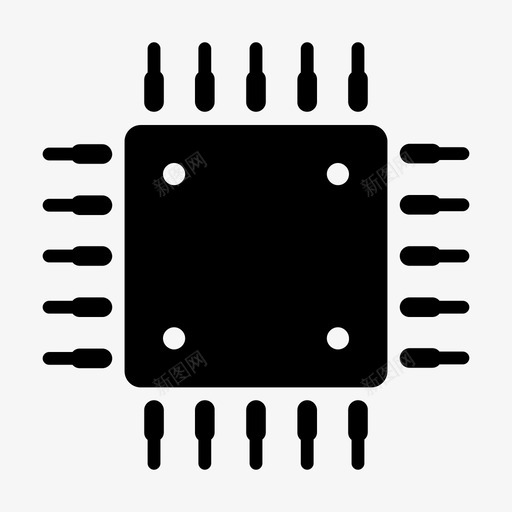 微芯片计算机芯片微处理器图标svg_新图网 https://ixintu.com 微处理器 微芯片 硅 计算机芯片