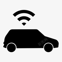 运单跟踪汽车车载wifi联网汽车连接图标高清图片